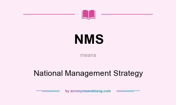 What does NMS mean? It stands for National Management Strategy