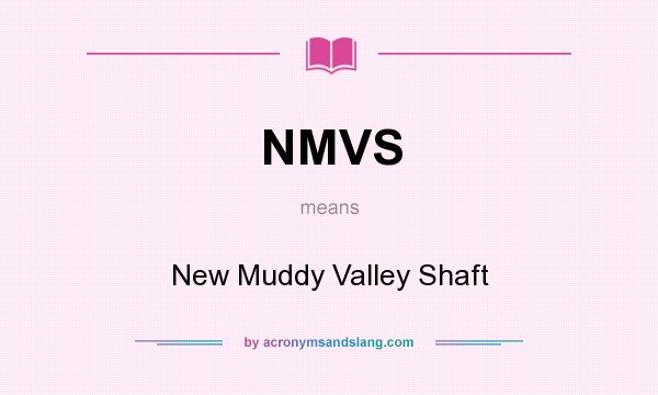 What does NMVS mean? It stands for New Muddy Valley Shaft