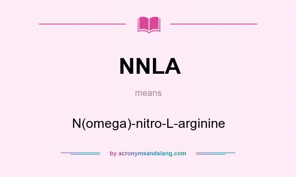 What does NNLA mean? It stands for N(omega)-nitro-L-arginine