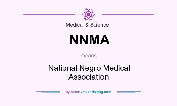 What does NNMA mean? It stands for National Negro Medical Association