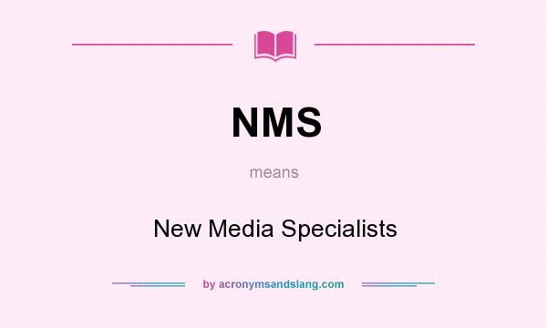 What does NMS mean? It stands for New Media Specialists