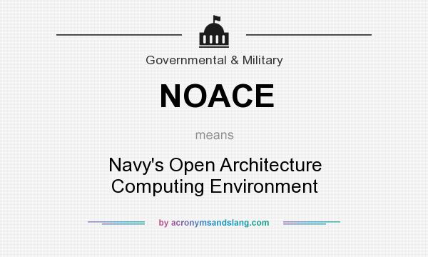 What does NOACE mean? It stands for Navy`s Open Architecture Computing Environment