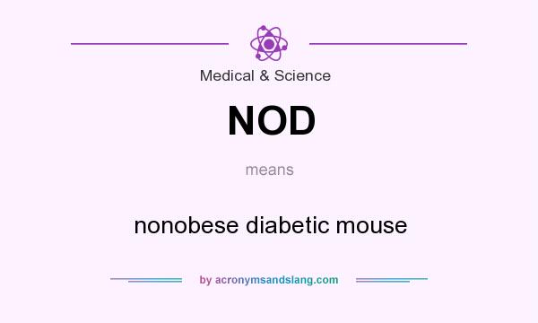 What does NOD mean? It stands for nonobese diabetic mouse