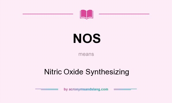 What does NOS mean? It stands for Nitric Oxide Synthesizing