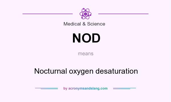 What does NOD mean? It stands for Nocturnal oxygen desaturation