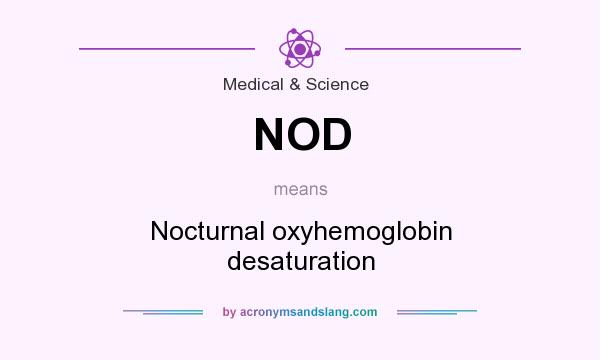 What does NOD mean? It stands for Nocturnal oxyhemoglobin desaturation