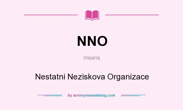 What does NNO mean? It stands for Nestatni Neziskova Organizace