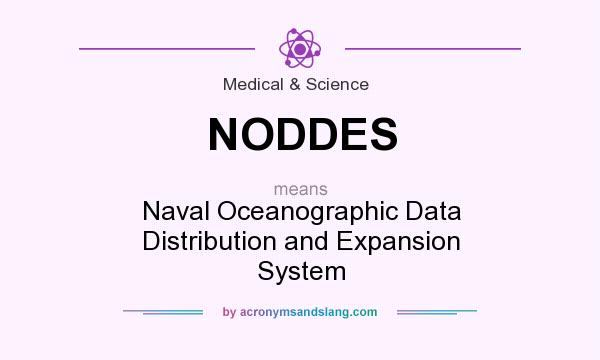 What does NODDES mean? It stands for Naval Oceanographic Data Distribution and Expansion System