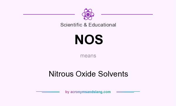 What does NOS mean? It stands for Nitrous Oxide Solvents