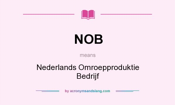 What does NOB mean? It stands for Nederlands Omroepproduktie Bedrijf