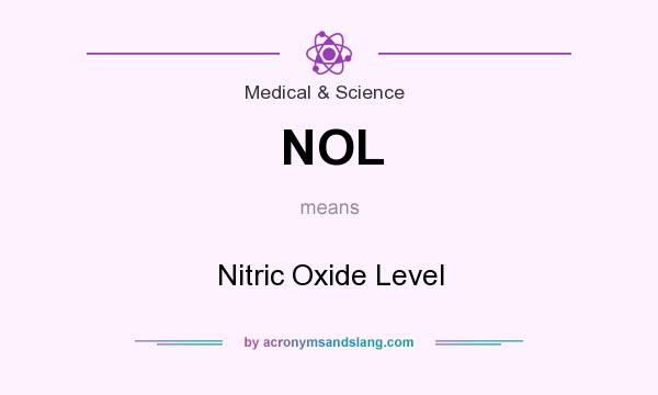What does NOL mean? It stands for Nitric Oxide Level