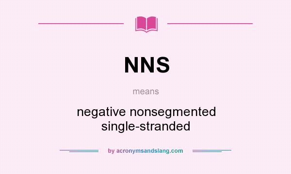 What does NNS mean? It stands for negative nonsegmented single-stranded