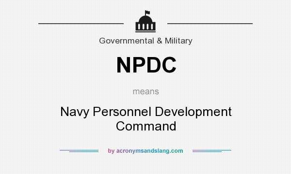 What does NPDC mean? It stands for Navy Personnel Development Command
