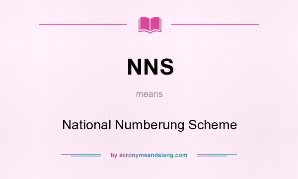 What does NNS mean? It stands for National Numberung Scheme