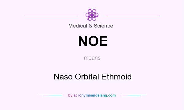 What does NOE mean? It stands for Naso Orbital Ethmoid