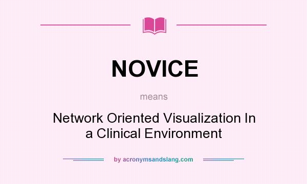 What does NOVICE mean? It stands for Network Oriented Visualization In a Clinical Environment