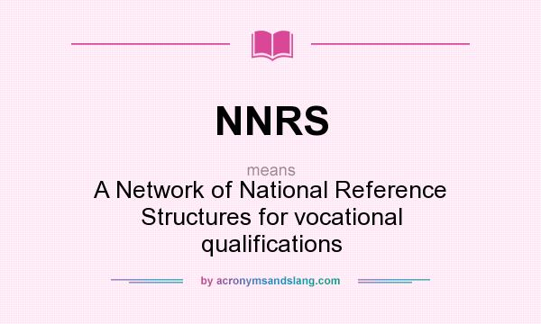 What does NNRS mean? It stands for A Network of National Reference Structures for vocational qualifications