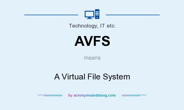 What does AVFS mean? It stands for A Virtual File System