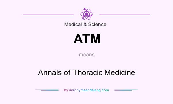 What does ATM mean? It stands for Annals of Thoracic Medicine