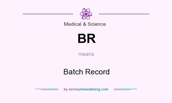 What does BR mean? It stands for Batch Record