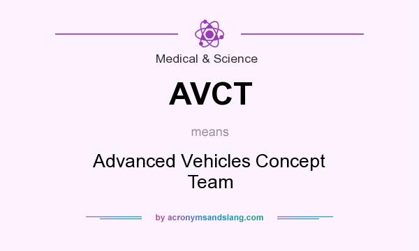 What does AVCT mean? It stands for Advanced Vehicles Concept Team