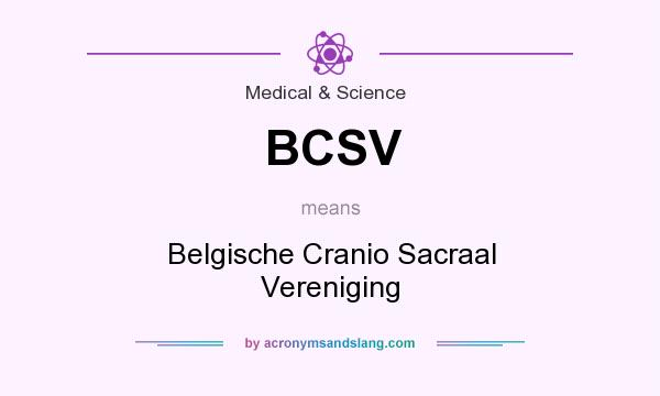 What does BCSV mean? It stands for Belgische Cranio Sacraal Vereniging