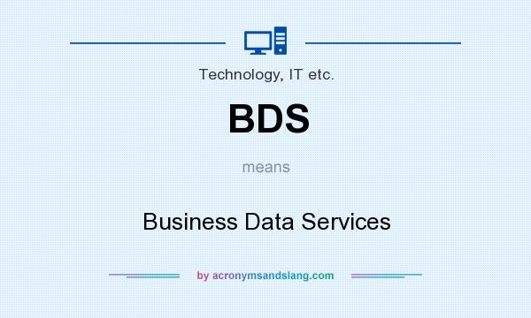 What does BDS mean? It stands for Business Data Services