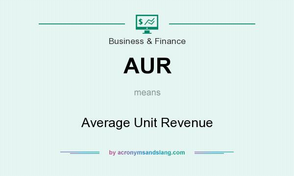 What does AUR mean? It stands for Average Unit Revenue