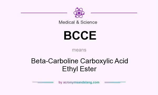 What does BCCE mean? It stands for Beta-Carboline Carboxylic Acid Ethyl Ester