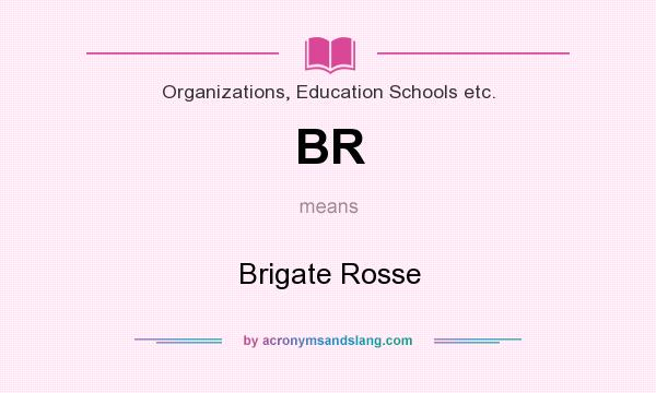 What does BR mean? It stands for Brigate Rosse
