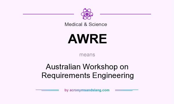 What does AWRE mean? It stands for Australian Workshop on Requirements Engineering