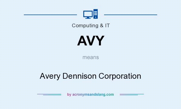 What does AVY mean? It stands for Avery Dennison Corporation
