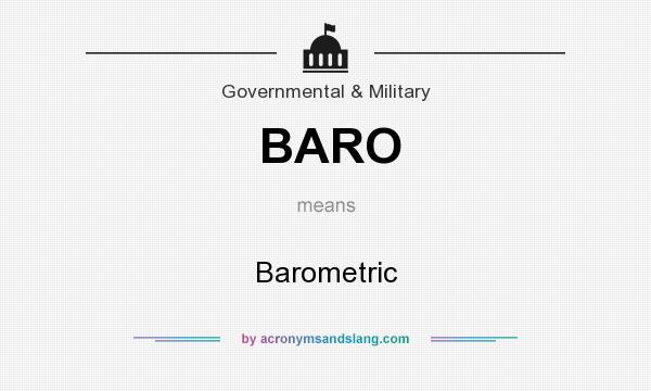 What does BARO mean? It stands for Barometric
