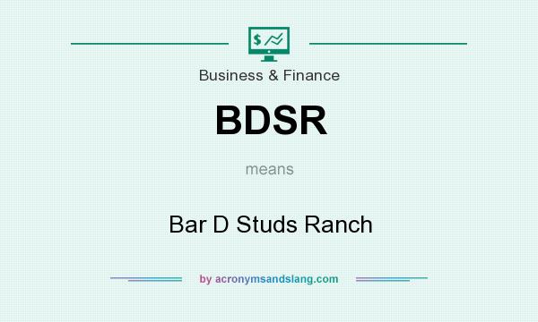 What does BDSR mean? It stands for Bar D Studs Ranch