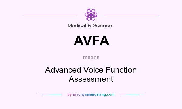 What does AVFA mean? It stands for Advanced Voice Function Assessment