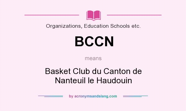 What does BCCN mean? It stands for Basket Club du Canton de Nanteuil le Haudouin