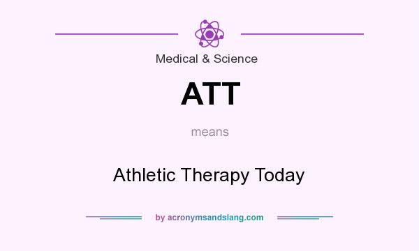 What does ATT mean? It stands for Athletic Therapy Today