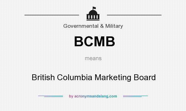 What does BCMB mean? It stands for British Columbia Marketing Board