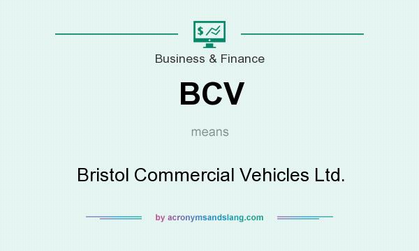 What does BCV mean? It stands for Bristol Commercial Vehicles Ltd.