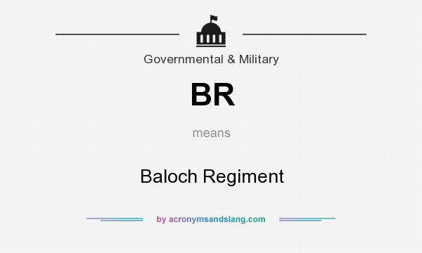 What does BR mean? It stands for Baloch Regiment