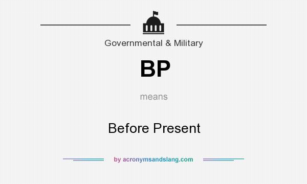 What does BP mean? It stands for Before Present