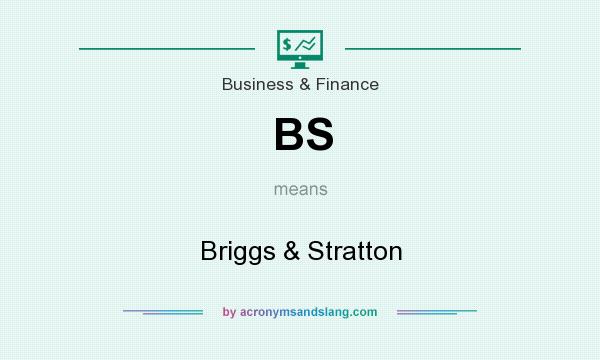 What does BS mean? It stands for Briggs & Stratton