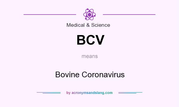 What does BCV mean? It stands for Bovine Coronavirus