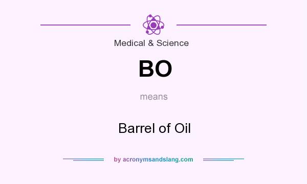 What does BO mean? It stands for Barrel of Oil