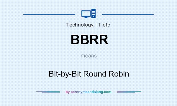What does BBRR mean? It stands for Bit-by-Bit Round Robin