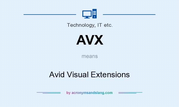 What does AVX mean? It stands for Avid Visual Extensions