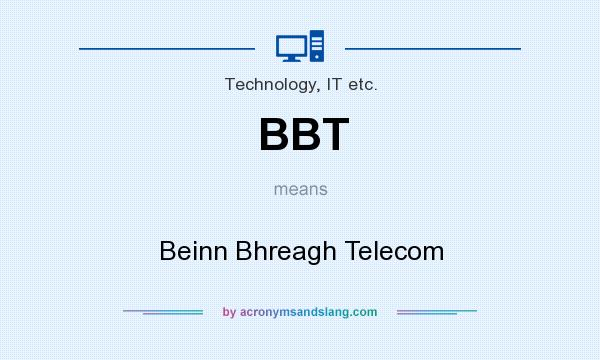 What does BBT mean? It stands for Beinn Bhreagh Telecom