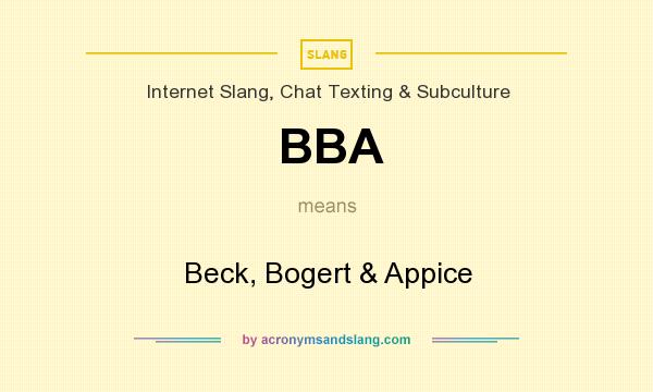 What does BBA mean? It stands for Beck, Bogert & Appice