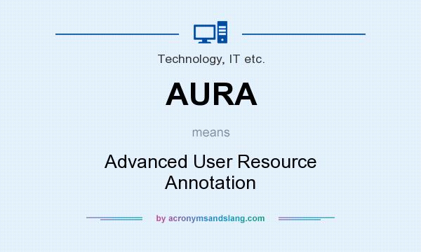 What does AURA mean? It stands for Advanced User Resource Annotation