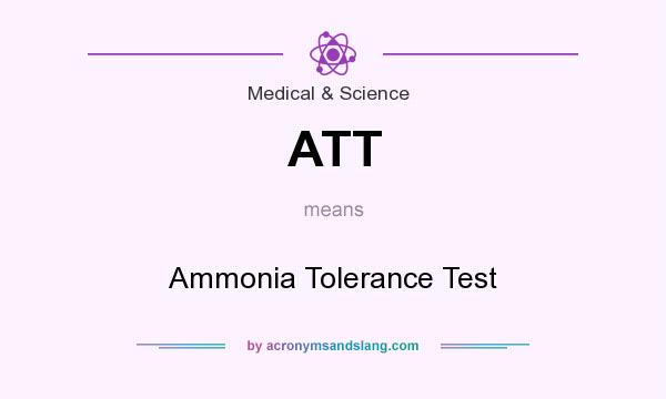 What does ATT mean? It stands for Ammonia Tolerance Test